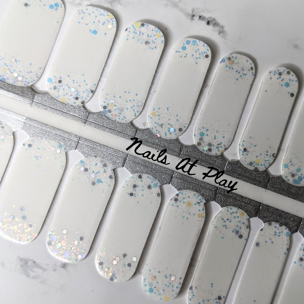 5 for $15 Nail Wraps- Glitter Bubbles (transparent